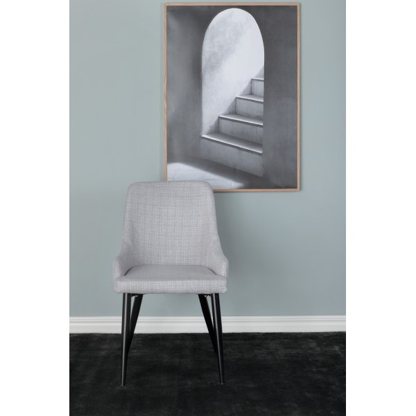 Paradis spisestol - Lysegr/svart