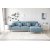 Classic divansofa - Lysebl + Tekstilrens for mbler