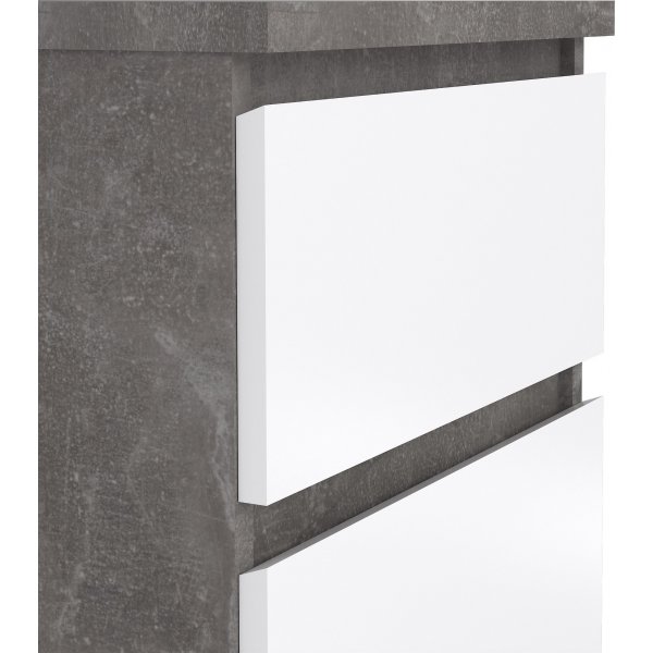 Naia nattbord 2 - Betong/hvit Naia nattbord 2 - Betong/hvit