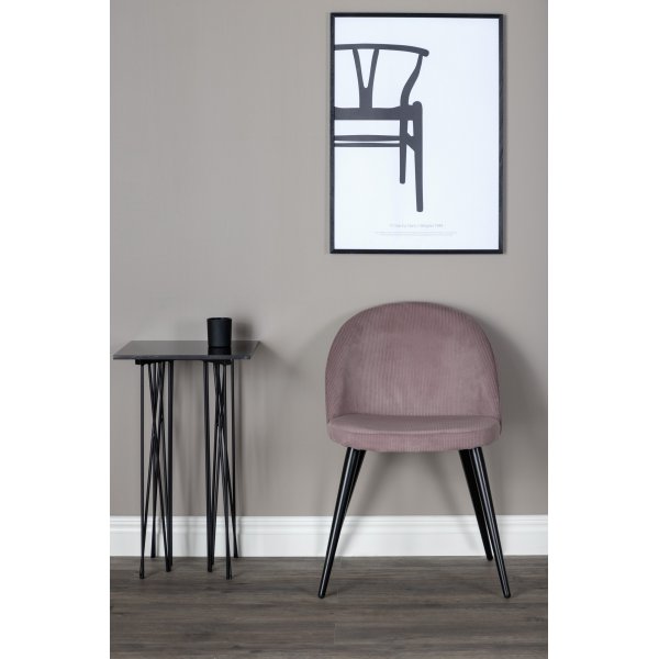 Alice spisestol - Rosa kordflyel