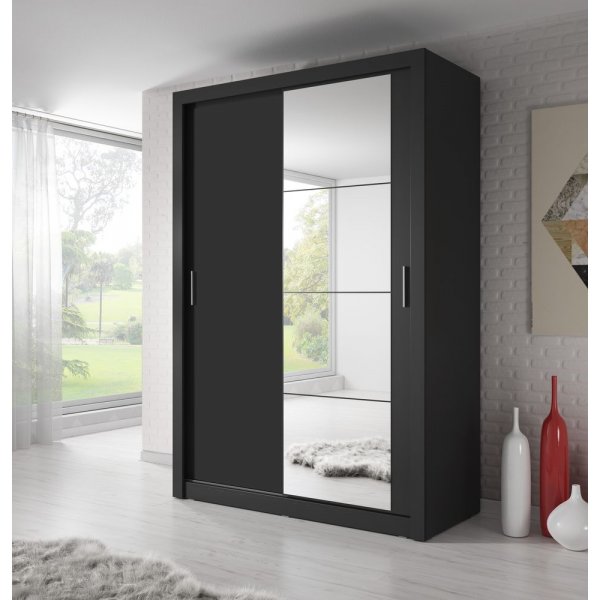 Mervyn garderobe 150 - Svart Mervyn garderobe 150 - Svart