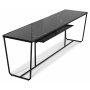 Stella multimediabenk - Sort marmorert glass / Sort matt understell