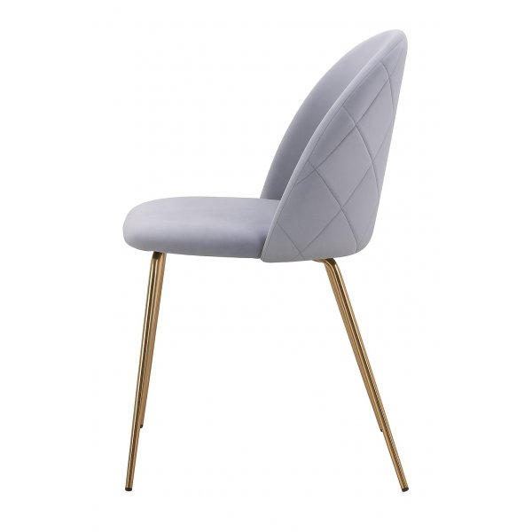 Plaza velvet stol - Gr / Messing