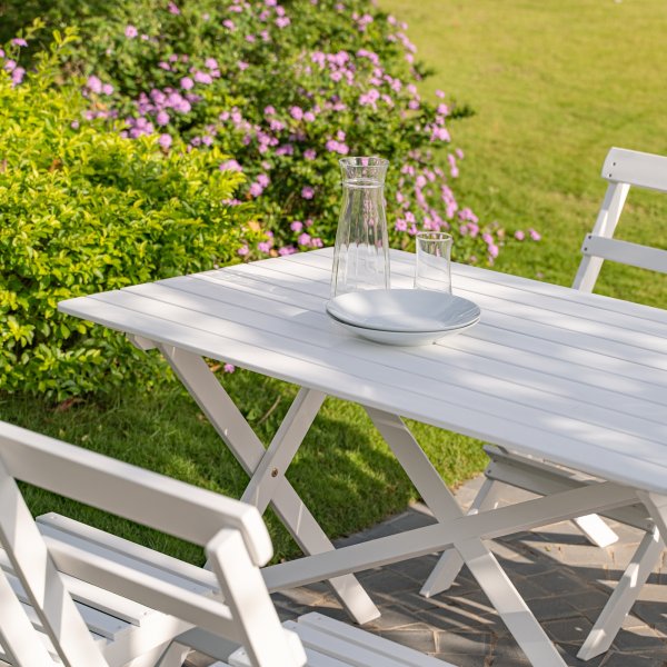 Bj�rk� utestol - Hvit