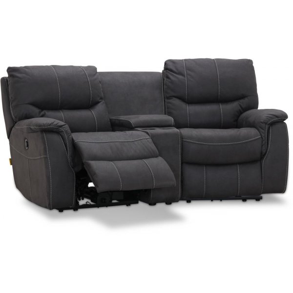 Rom Biosofa - 2-seter recliner (el) i grått mikrofiberstoff Rom Biosofa - 2-seter recliner (el) i grått mikrofiberstoff