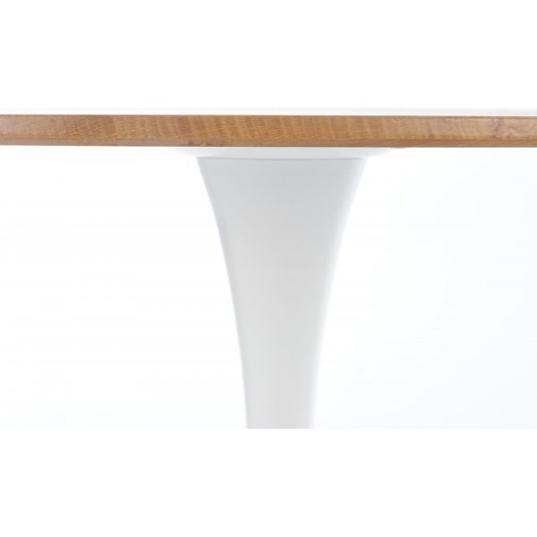 Spisebord eik/hvitt 80 cm - Sumner + Tekstilpleie for mbler