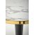 Morata spisebord 79 cm - Hvit marmor/sort/gull