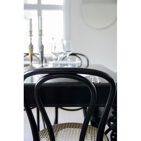 Bentwood Stol No18 klassiker - Svart med Rottingsete + Mbelftter