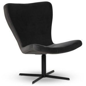 Spekeröd designer lenestol - Mørkegrå (Fløyel) / Svart Spekeröd designer lenestol - Mørkegrå (Fløyel) / Svart