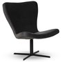 Spekerd designer lenestol - Mrkegr (Flyel) / Svart + Flekkfjerner for mbler