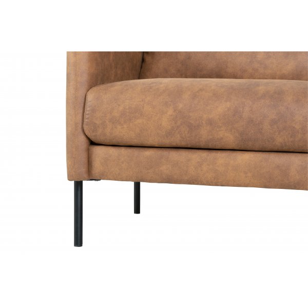 Kingsley 2,5-seter sofa - Cognac (økolær) + Flekkfjerner for møbler Kingsley 2,5-seter sofa - Cognac (økolær) + Flekkfjerner for møbler