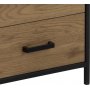Seaford bokhylle 42x185 cm - Sort/eik