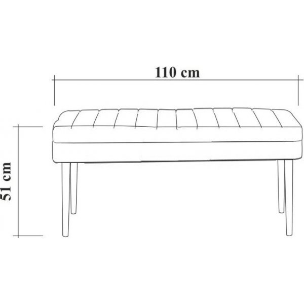 Vina benk - Hvit/mørkeblå Vina benk - Hvit/mørkeblå