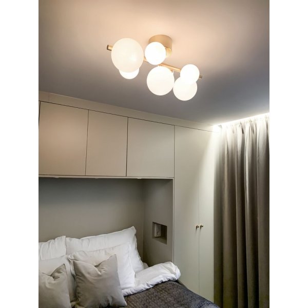 Plafond Molekyl - Matt messing/hvit Plafond Molekyl - Matt messing/hvit