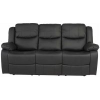 Mozart 3-seter Reclinersofa - Svart PU Mozart 3-seter Reclinersofa - Svart PU