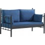 Lala 2-seters utesofa - Svart/bl