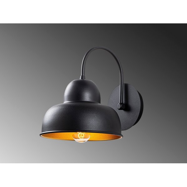 Bergamo vegglampe - Sort