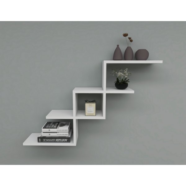 Plane vegghylle - Hvit