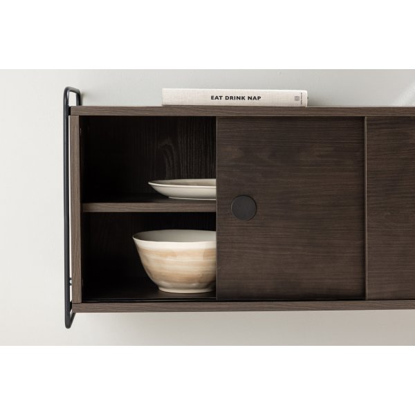 Paris veggskap 48 x 122 cm - Sort/Mocca Paris veggskap 48 x 122 cm - Sort/Mocca