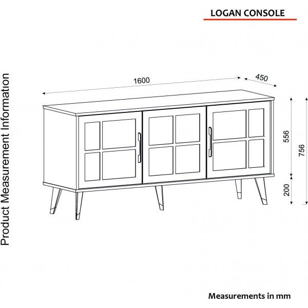 Logan skjenk - Valnøtt Logan skjenk - Valnøtt