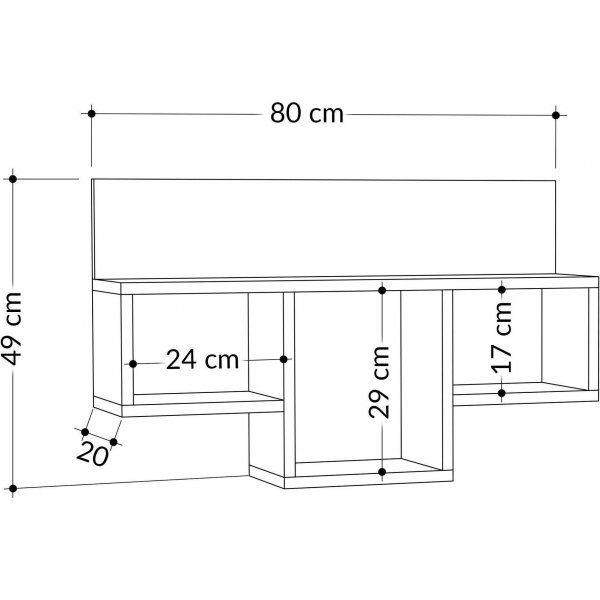 Tran vegghylle - Hvit Tran vegghylle - Hvit
