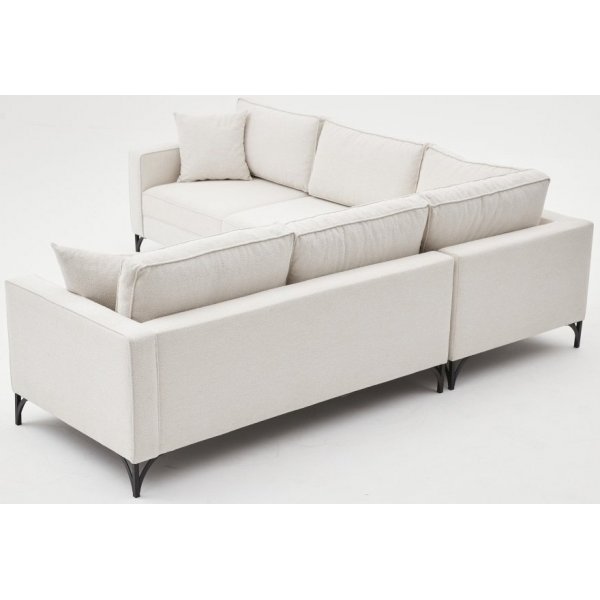 Berlin hjørnesofa - Kremhvit/sort Berlin hjørnesofa - Kremhvit/sort