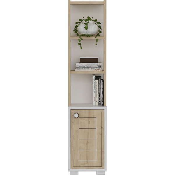 Canard bokhylle - Hvit/safir eik Canard bokhylle - Hvit/safir eik