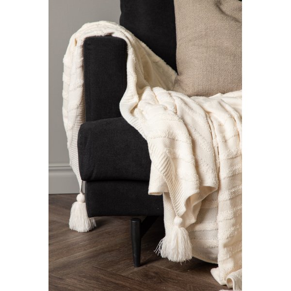 Lo pledd, 130x170 cm - Hvit Lo pledd, 130x170 cm - Hvit