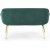 Eirik 2-seters sofa - Mørk grønn/gull