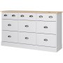 Nola kjpmannsdisk 134 x 38,5 x 78,5 cm - Hvit/beige