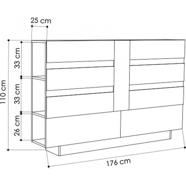 Eddo hodegjerde - Sonoma eik/hvit Eddo hodegjerde - Sonoma eik/hvit