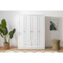 Lia garderobe 140 x 52 x 210 cm - Hvit