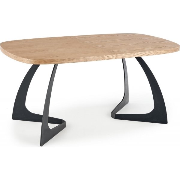 Blackhaven spisebord 90x160-200 cm - Eik/sort