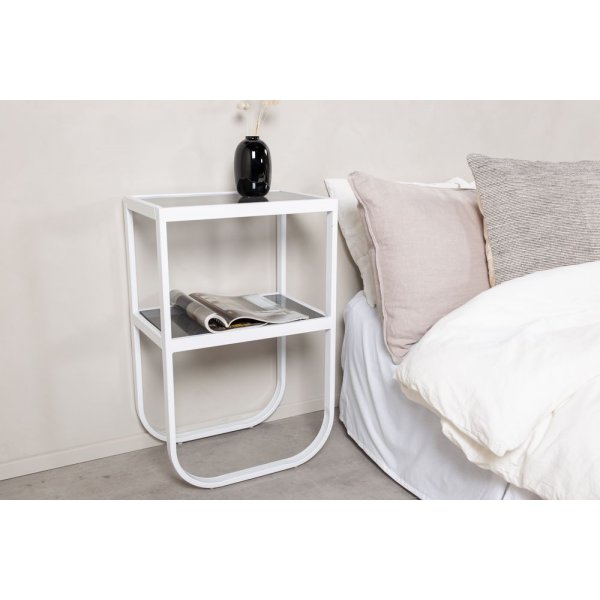 Korsbacken nattbord - Hvit/grå Korsbacken nattbord - Hvit/grå
