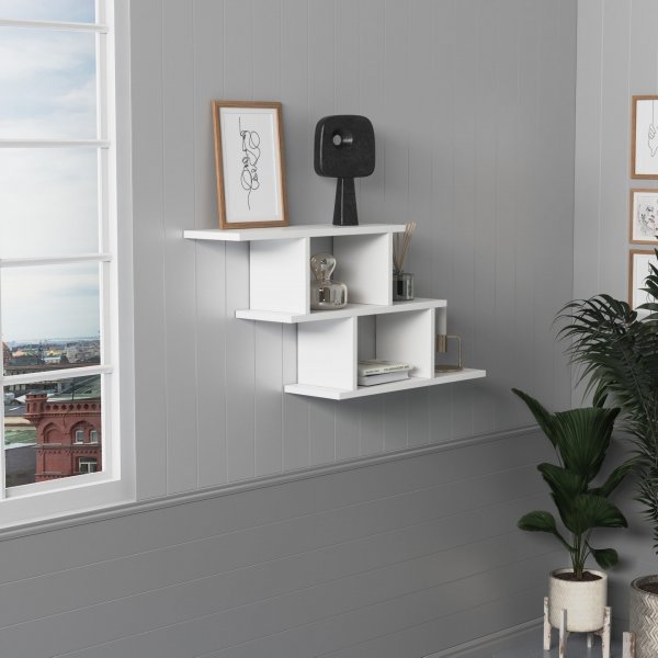Steps vegghylle - Hvit Steps vegghylle - Hvit