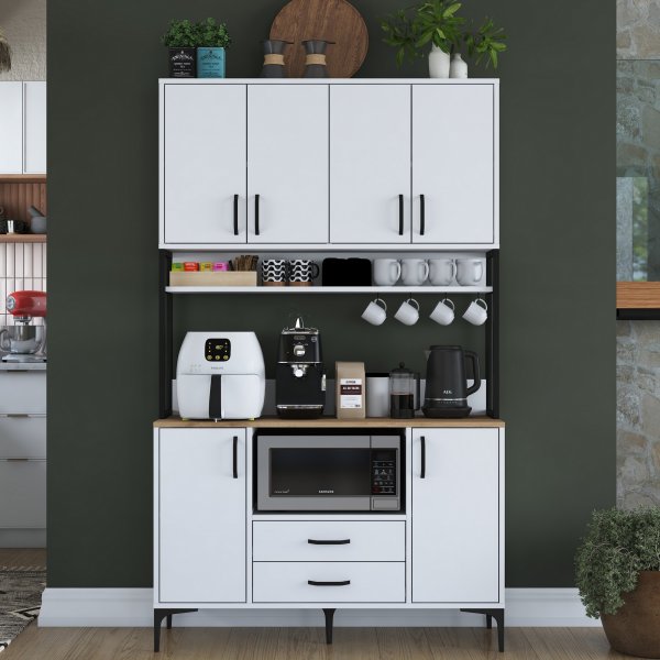 Jeriko kjøkkenskap 169 - Hvit/valnøtt Jeriko kjøkkenskap 169 - Hvit/valnøtt