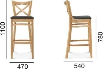 Bistro 1 barstol - Valgfri farge på trekk og ramme Bistro 1 barstol - Valgfri farge på trekk og ramme