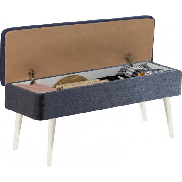 Vina benk - Hvit/mørkeblå Vina benk - Hvit/mørkeblå