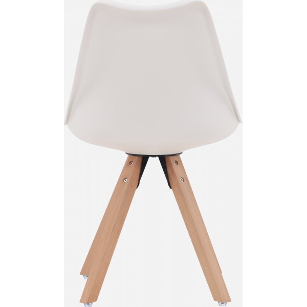 Zeno spisestuestol - Natur/hvit Zeno spisestuestol - Natur/hvit