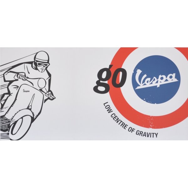 Vespa 1 Tavla 120x60 cm - (Rd/bl)