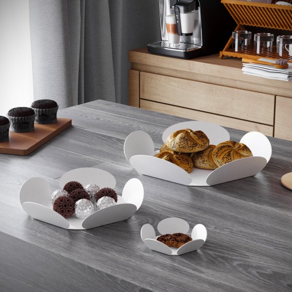 Rhodos dekorativt fat - Hvit