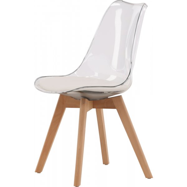 Edvin spisestol - Hvit/bjørk Edvin spisestol - Hvit/bjørk