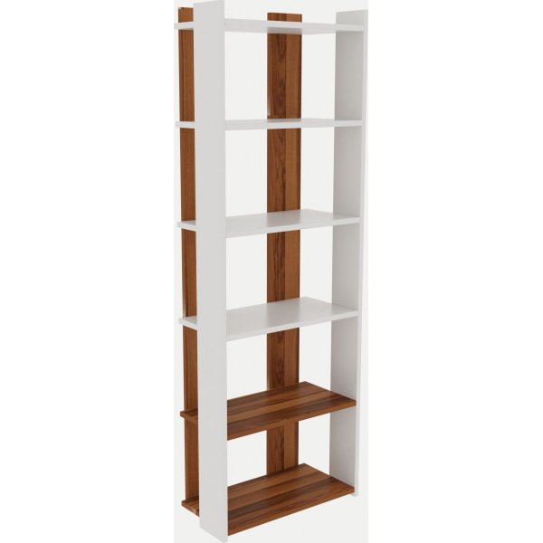 Sakran bokhylle - Hvit/valn�tt