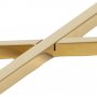 Alisma salongbord 90x50 cm - Hvit marmor/gull