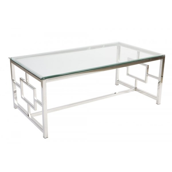 Padova stuebord 130 - Krom/glass