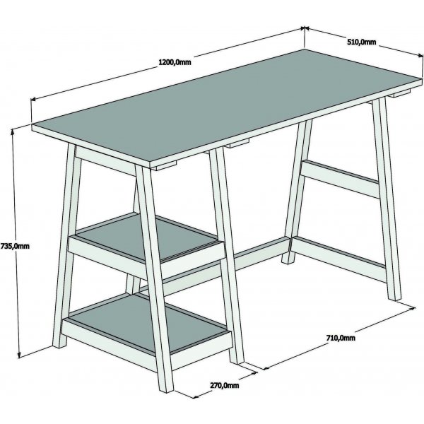 Perla skrivebord - Valnøtt Perla skrivebord - Valnøtt