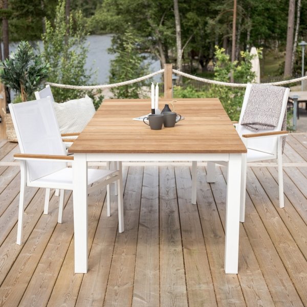 Mexico spisebord 210 x 100 cm - Natur/Hvit Mexico spisebord 210 x 100 cm - Natur/Hvit