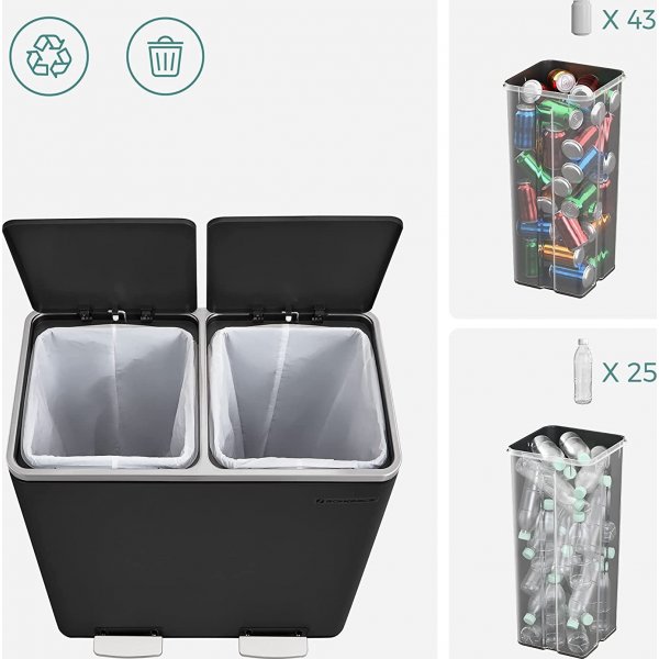 Daloa bin 60 l - Sort Daloa bin 60 l - Sort