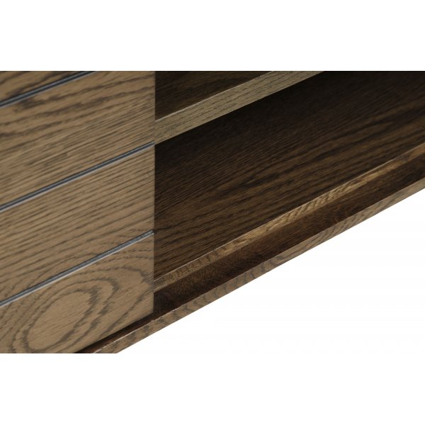 Inez TV-benk i brunoljet eik - Bredde 120 cm