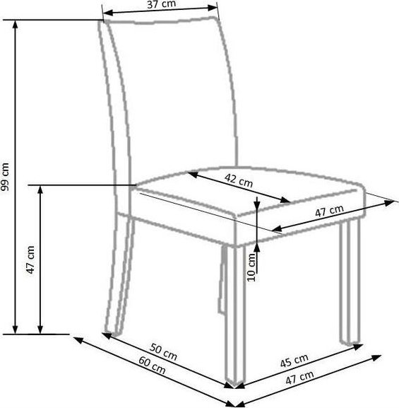 Stol Anthony - Eik/kremhvit